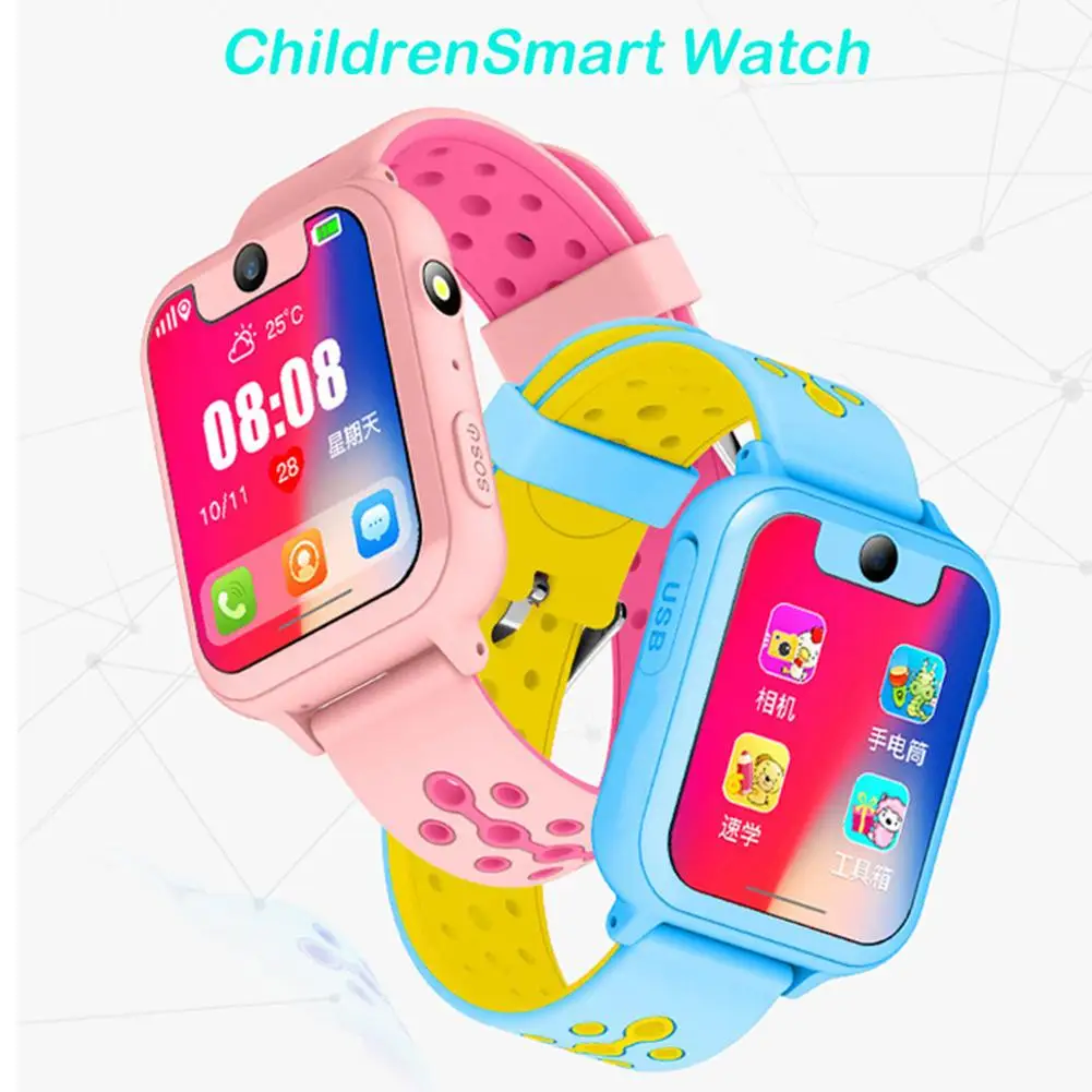 Для детей 1 44 дюймов один ключ SOS сенсорный экран 2MP камера gps локатор детский