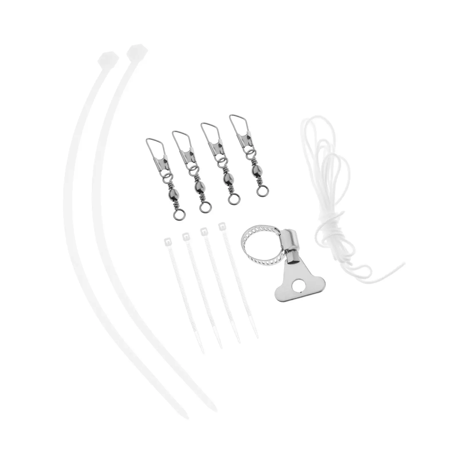 

Flag Pole Hardware Parts Repair Kits 4 Piece Pole Kits with Ground Spikes and 4 PCS Metal Hook Clips