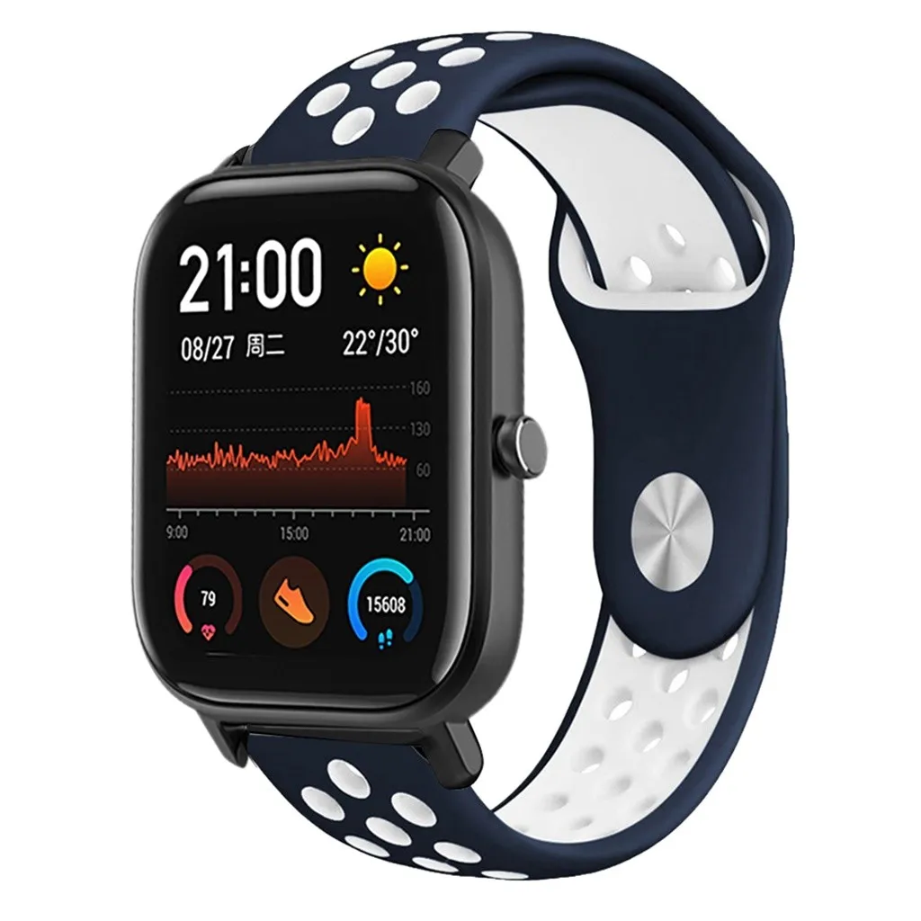 20 мм спортивный силиконовый ремешок защитный для Xiaomi Huami Amazfit GTS Bip BIT Lite Band защитный браслет чехол Аксессуары