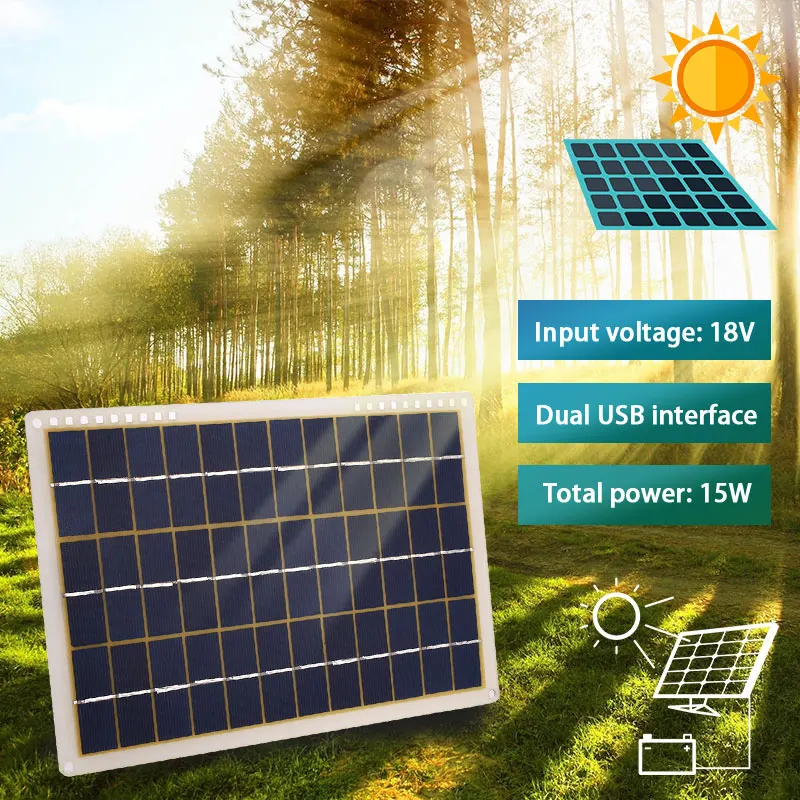 Портативные солнечные панели для смартфонов ноутбуков и планшетов 15 Вт 18