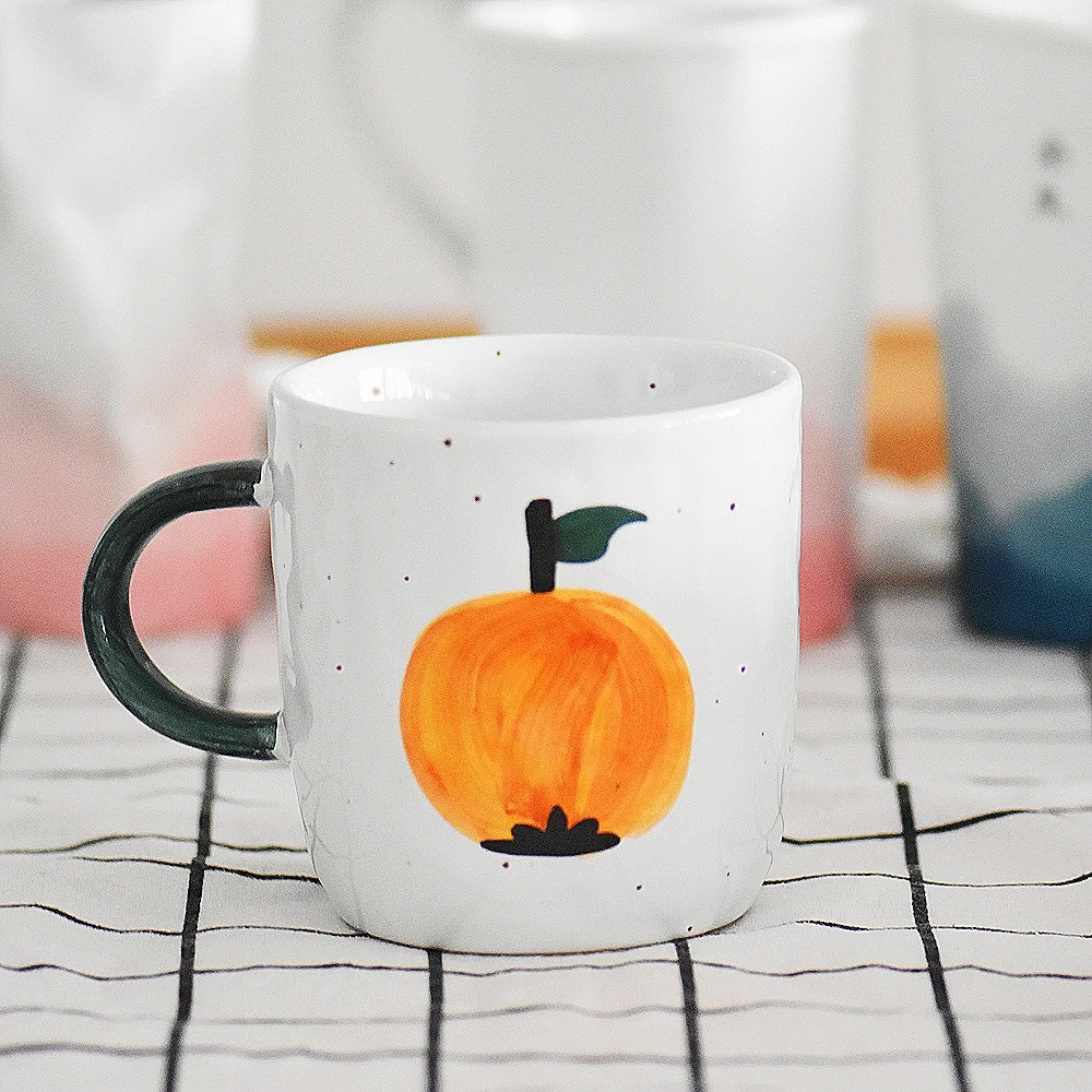 

Японские креативные керамические кофейные чашки, большие винтажные милые экологически чистые кружки для чая, стаканы, посуда для напитков ...