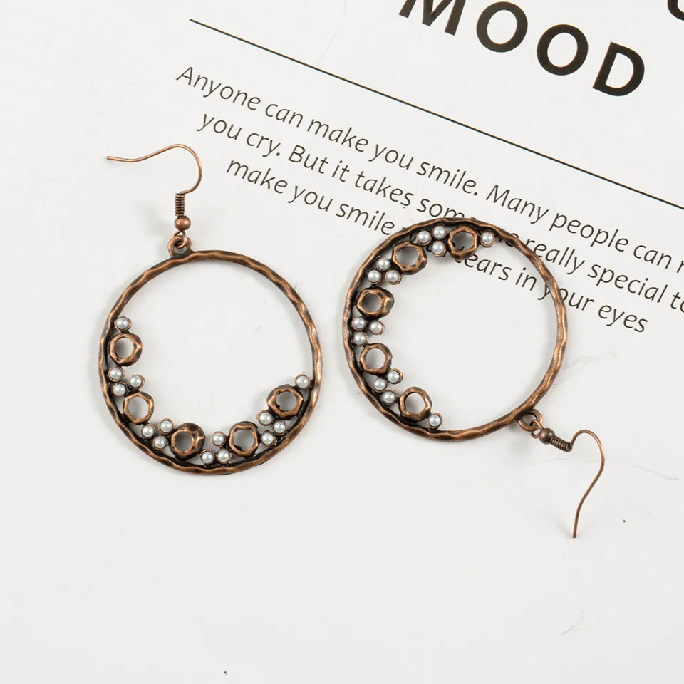 Женские Разноцветные серьги клипсы модные подвески из полимерных бусин двойная