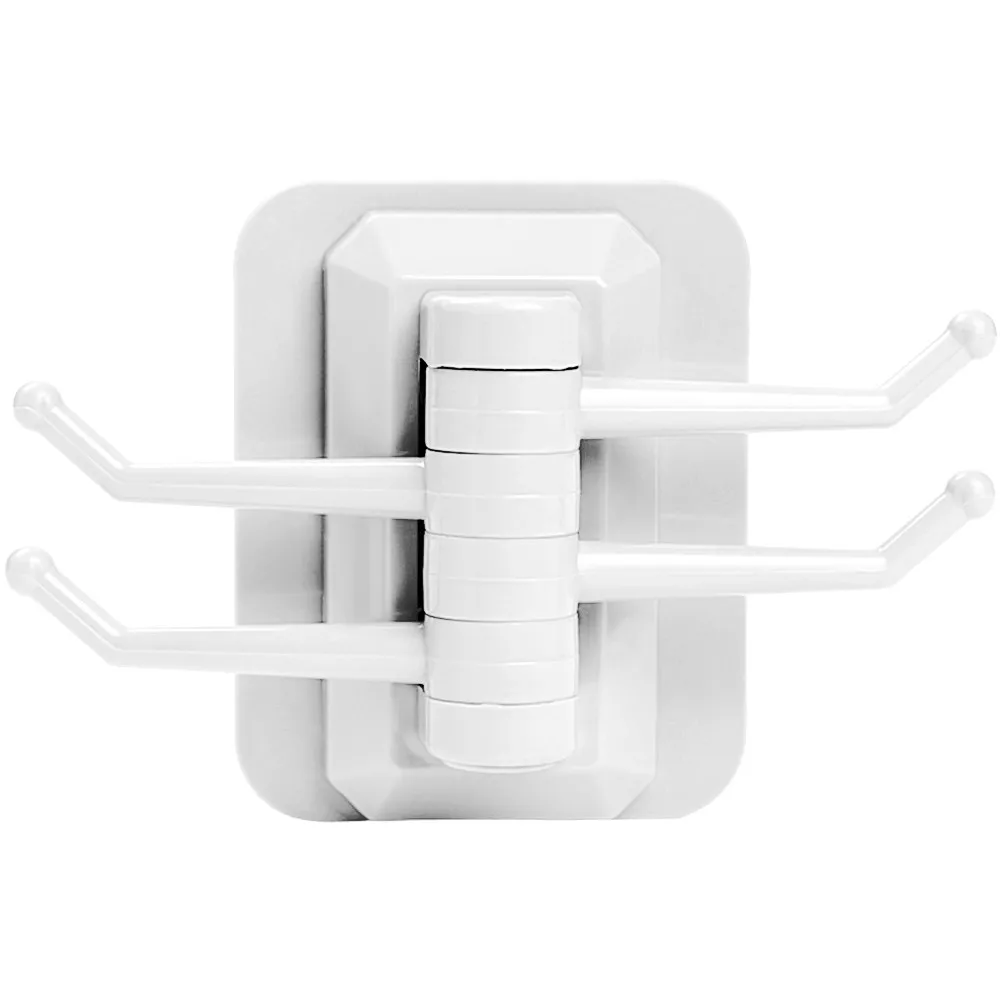 

Home Creative Wall Pothook Rotary 4-Hook kitchen bathroom wall rack towel rack without screw and trackless Storage Hanger Hooks