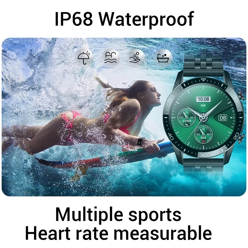 

LIGE 2021 New Smart Watch Men Full Touch Screen Sports Fitness Watch Bluetooth Call Waterproof For Android Ios Smart Watch Mens