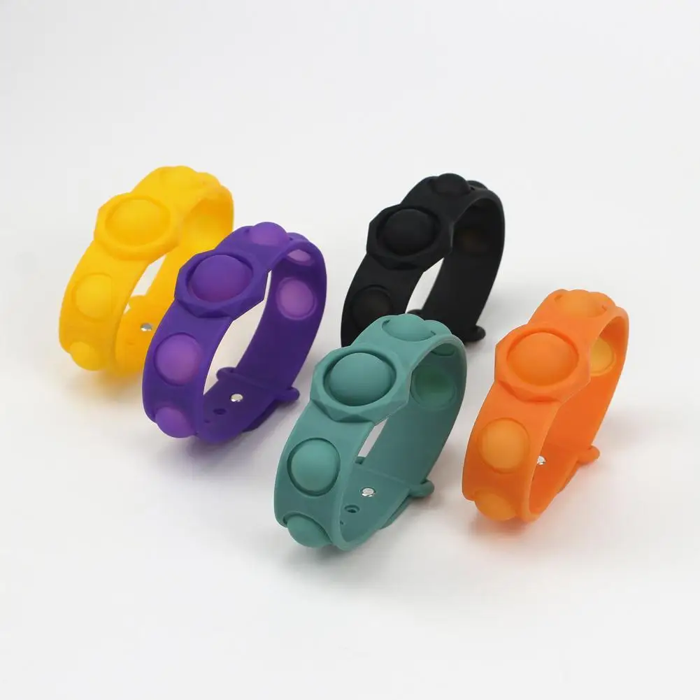 

New Finger Reliver Stress Toys Wristband Hand Push It Bubble Antistress Adult Children Sensory Gift Toy To Relieve Autism