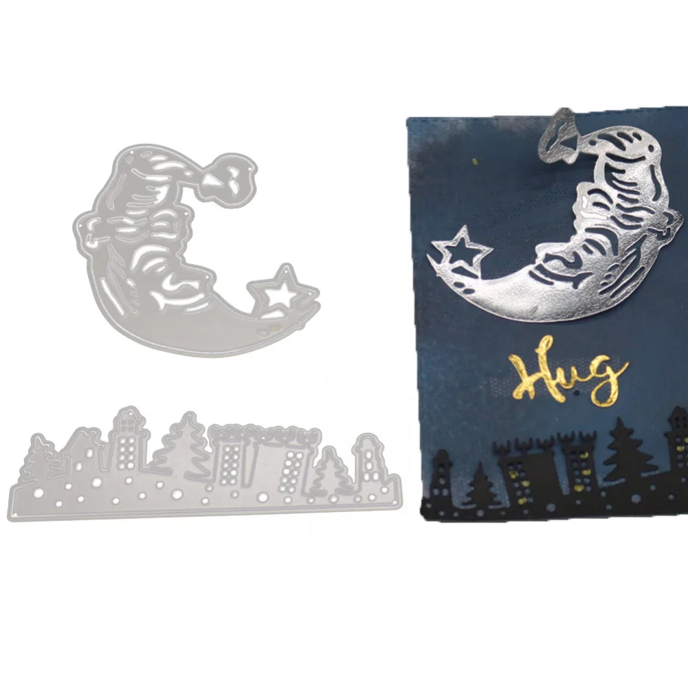 Городской луной резки Дед Мороз украшения металлическая форма скрапбук Бумага
