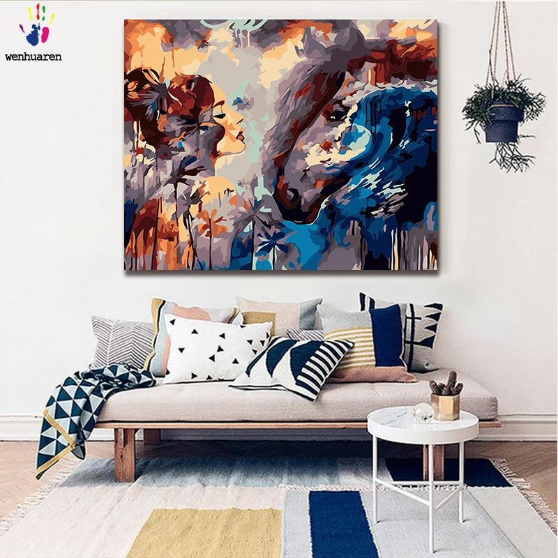 DIY раскраска картина по количеству и цвету сочетание Картины Абстрактная номер