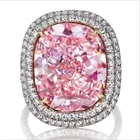 Женское кольцо с розовыми бриллиантами, свадебное кольцо