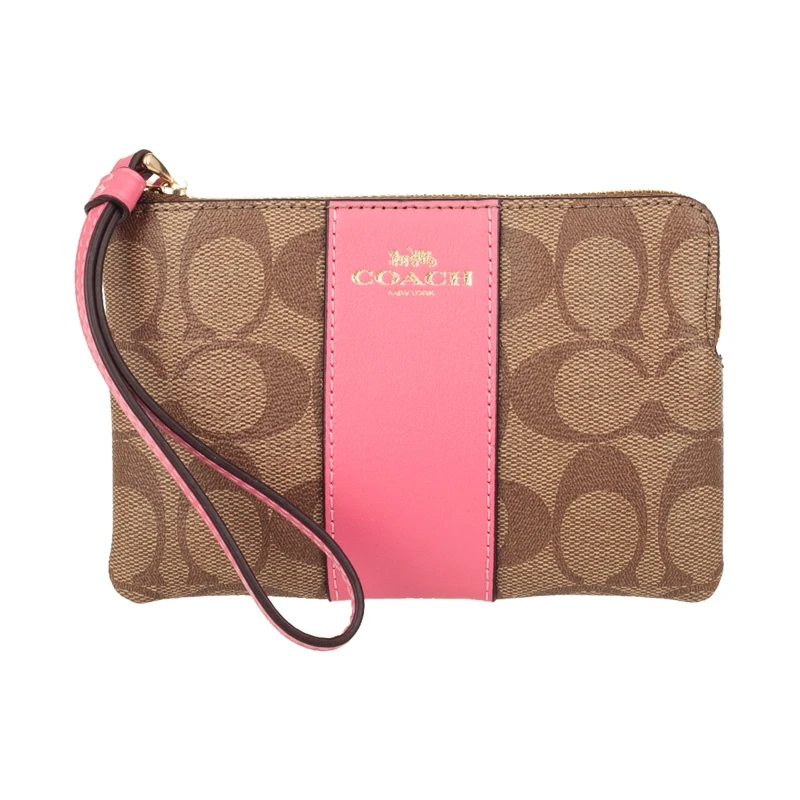 khaki F58035IMCMY Тренерский ПВХ угловой кошелек на молнии F58035 - Цвет: khaki F58035IMCMY