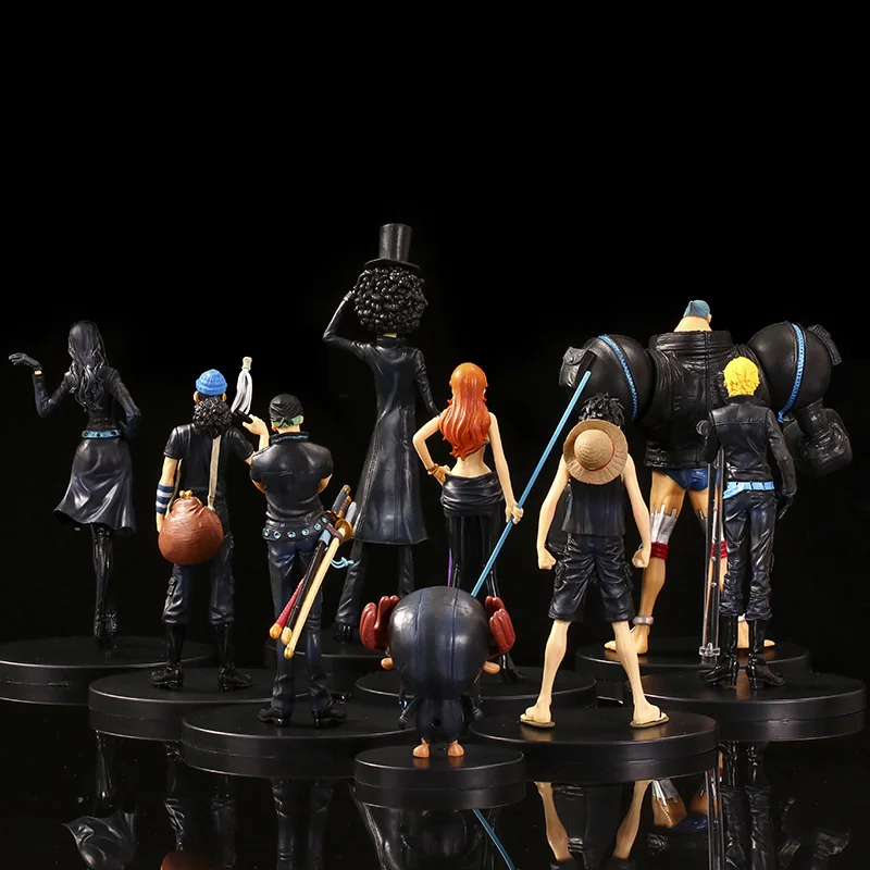 

9pcs/lot Anime One Piece Luffy Roronoa Zoro Sanji Usopp Franky Nami Figure Toys Doll