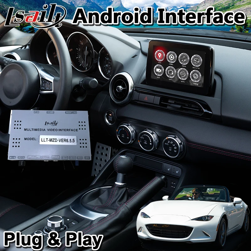Lsailt Android автомобильный видео Интерфейс для Mazda MX 5 MZD Системы 2014 2020 модель