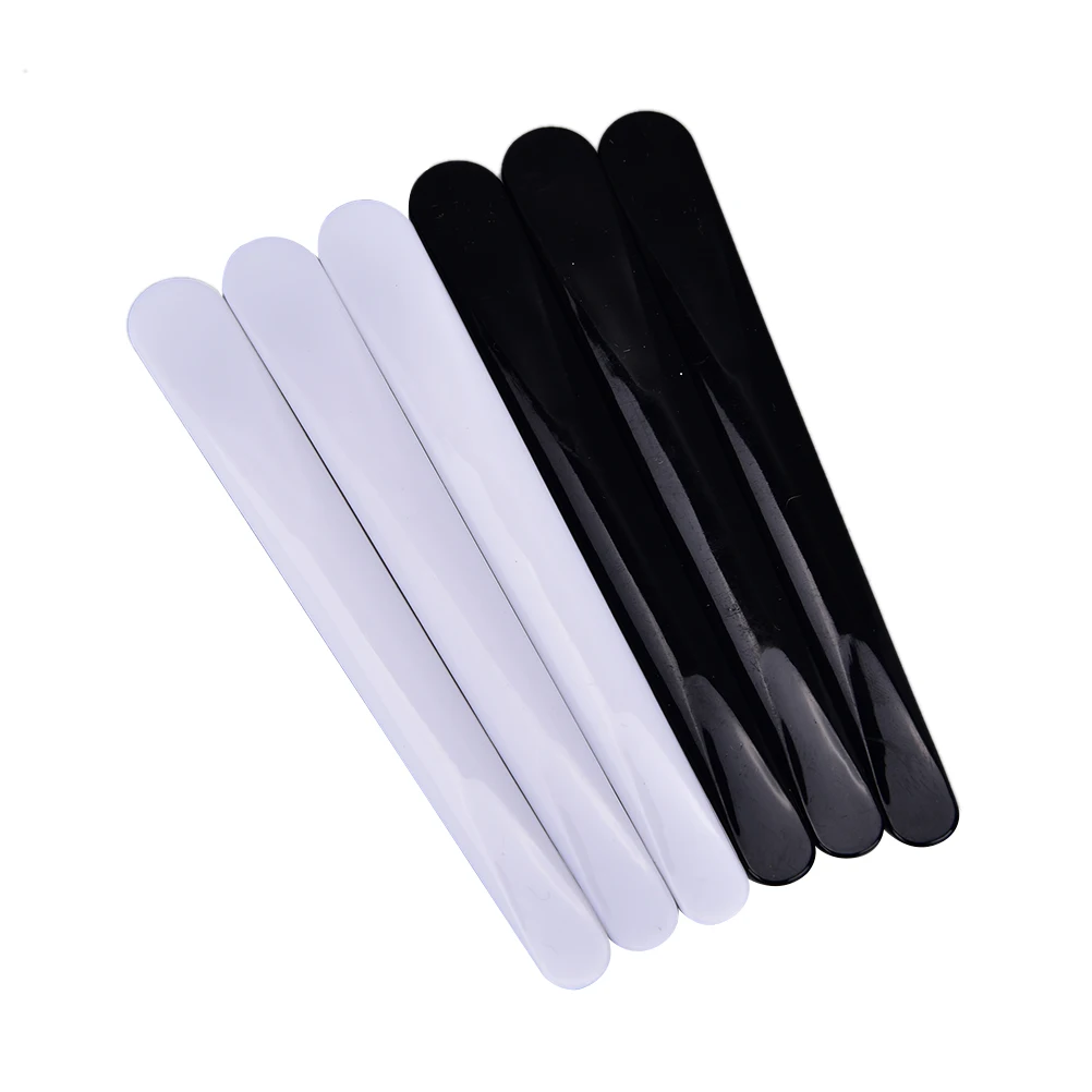 

Length 10.8CM 10Pcs Cosmetic Spatula Plastic DIY Facial Mask Mixing Spatulas Spoon Stick Plastic Makeup Tools White Black