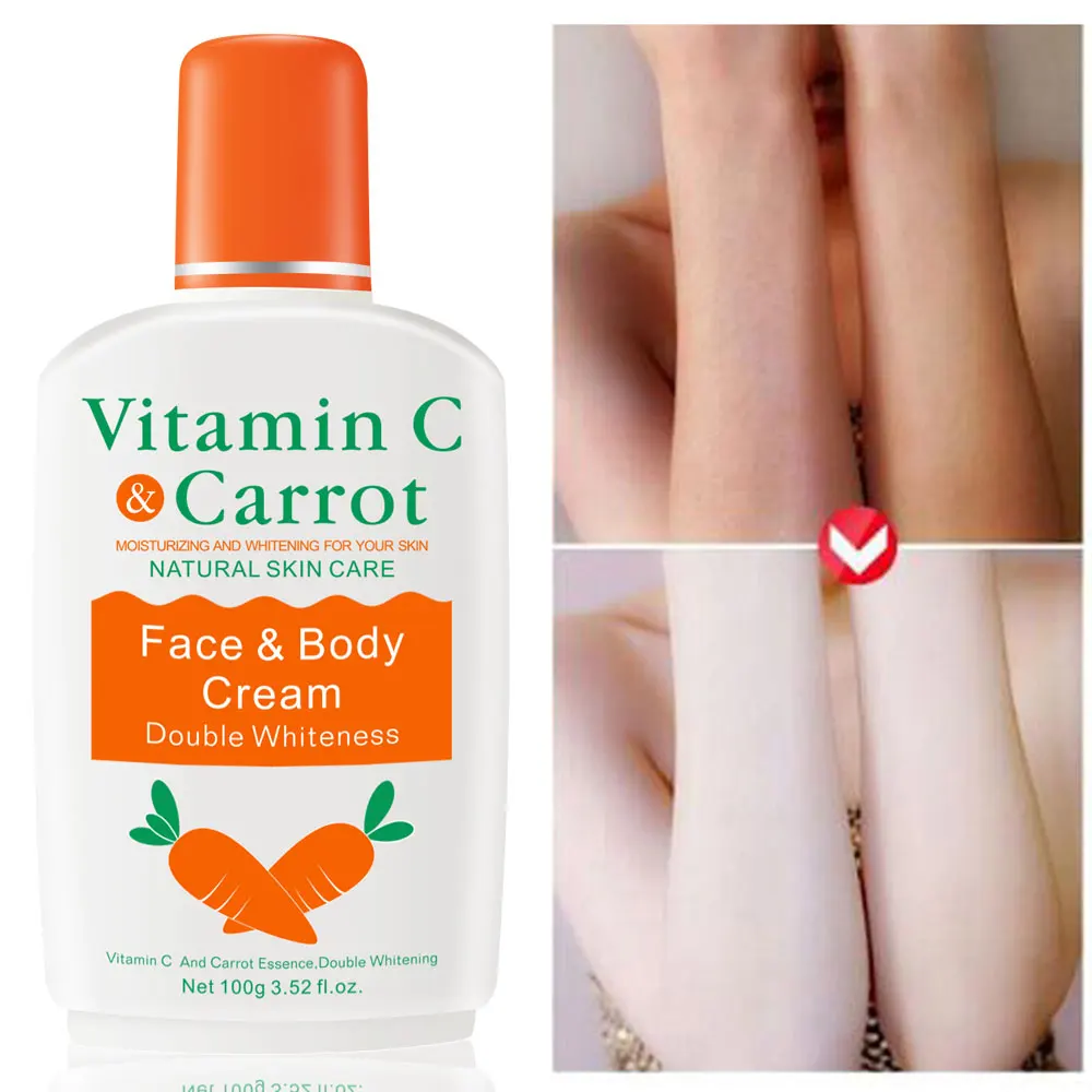 

Vitamin C Carrot Bleaching Facial Body Cream Skin Whitening Moisturizing Body Lotion Skin Brightening Cream 100G