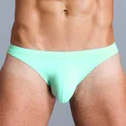 Мужское сексуальное однотонное нижнее белье с заниженной талией, бриджи, стринги, бикини, геи