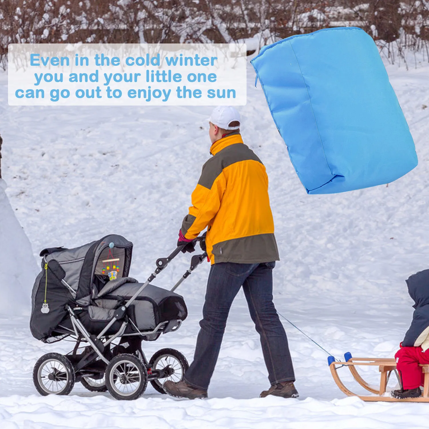Универсальная детская коляска зимняя ветрозащитная теплая муфта для ног