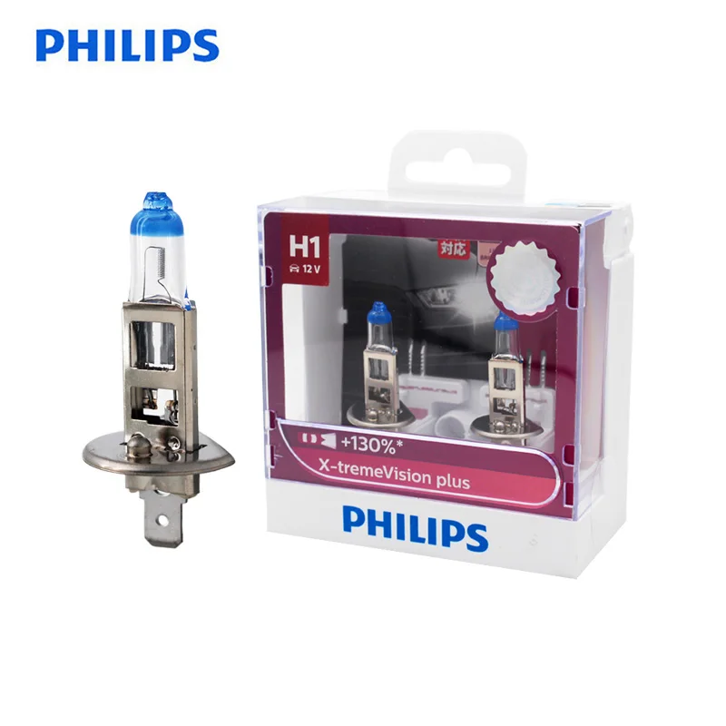 Philips H1 12V 55W X treme Vision Plus Xenon яркий белый свет авто галогенная фара автомобильная