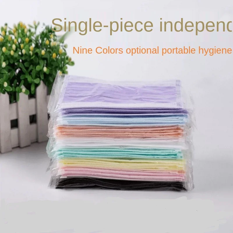 Маска одноразовая для взрослых с фильтром пандемии дышащая от пыли и