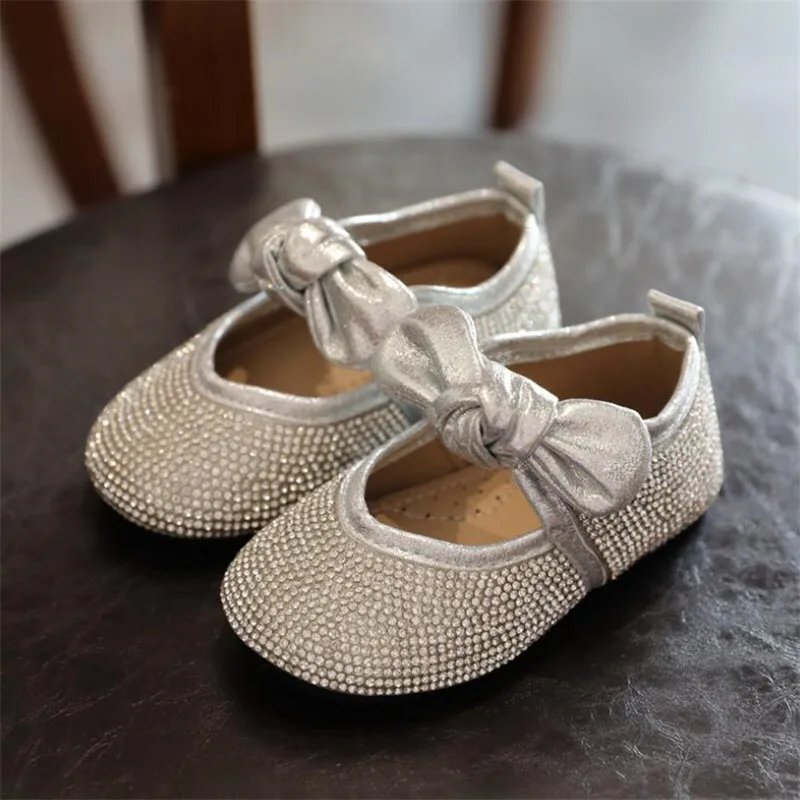 2020 Весенняя детская обувь для маленьких девочек с бриллиантами Детская