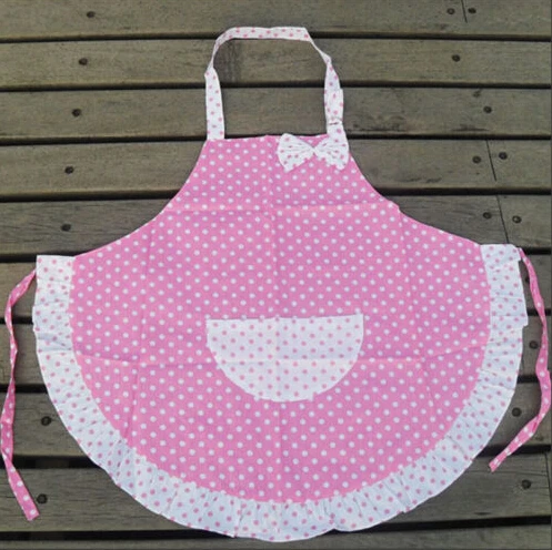 Рекламная акция! Новые милые дети фартук Одежда в крупный горох Платье принцессы