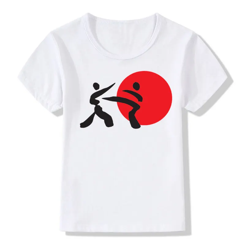 

Baby Boys Girls Karate KICK MMA SHOTOKAN Fashion T shirt Children Kanji Casual Summer Tops Kids Clothes,HKP650