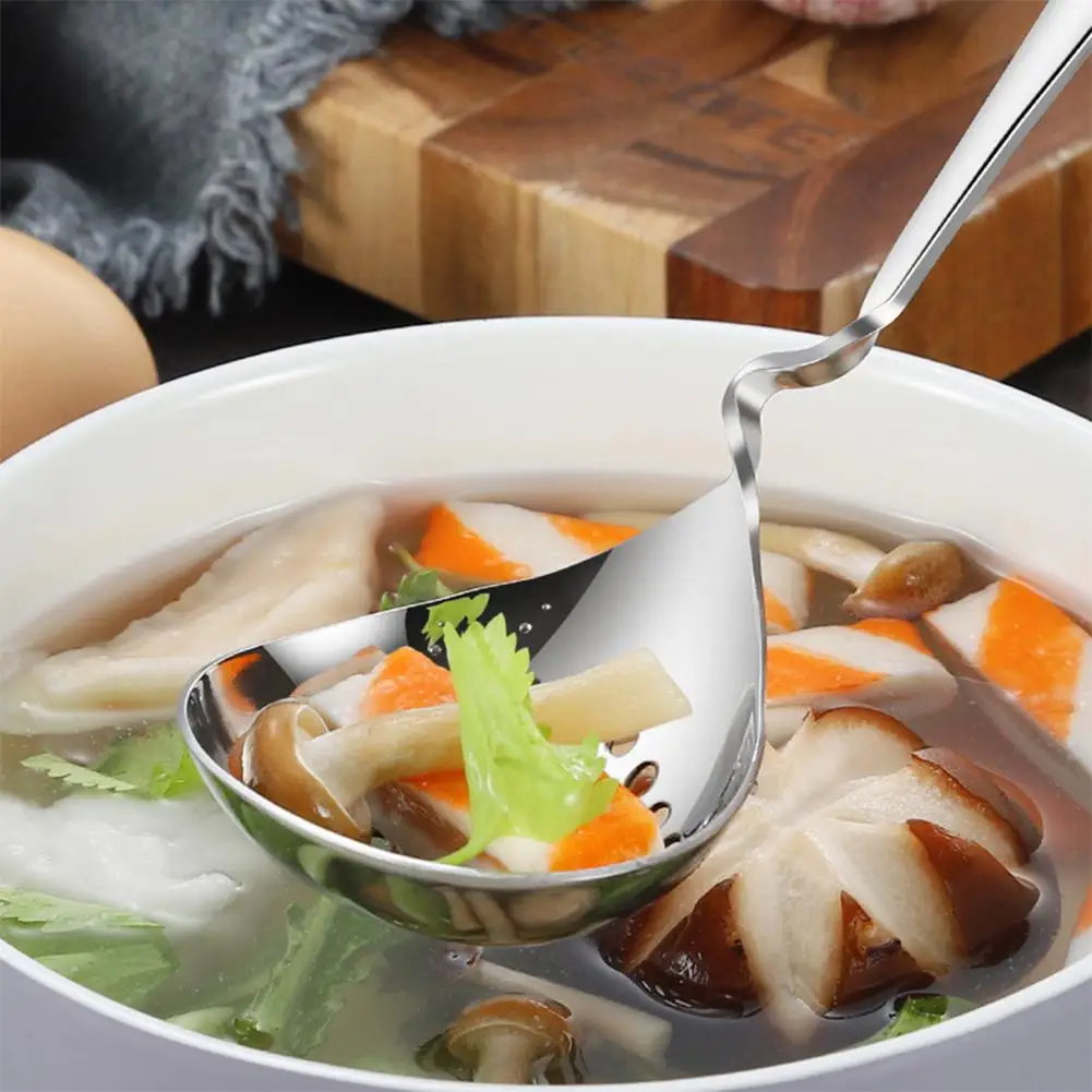 1 шт. мини утолщенная кастрюля из нержавеющей стали ложка для супа/дуршлаг