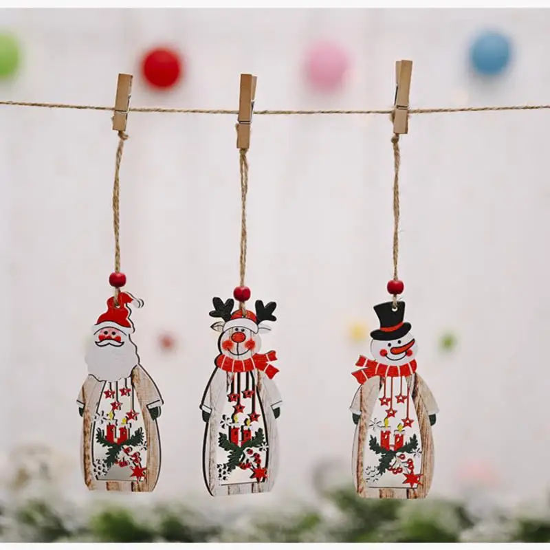 

Christmas Ornaments Christmas Wooden Hollow Christmas Tree Hanging Decor