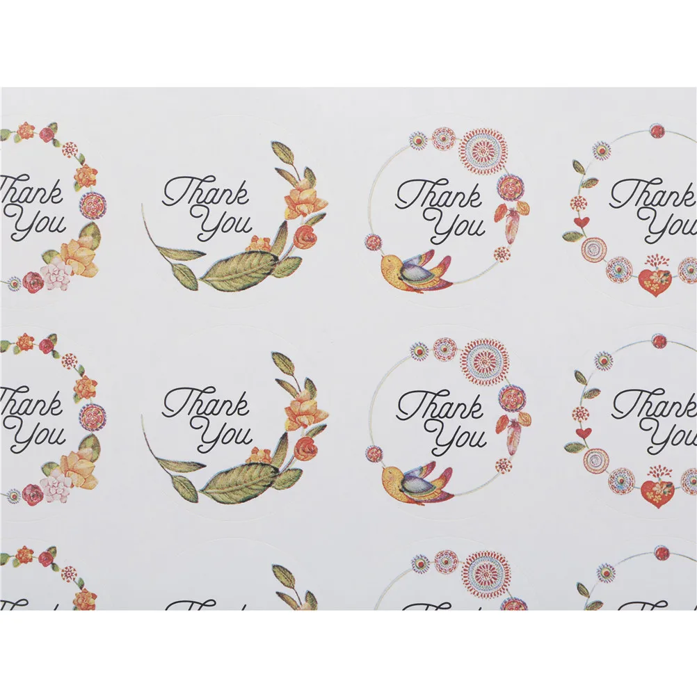 120 шт./лот круглая наклейка с милыми цветами серия Thank You многофункциональная