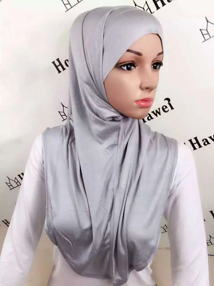 Мусульманский Хиджаб хиджаб Однотонный женский мягкий хлопковый эластичный