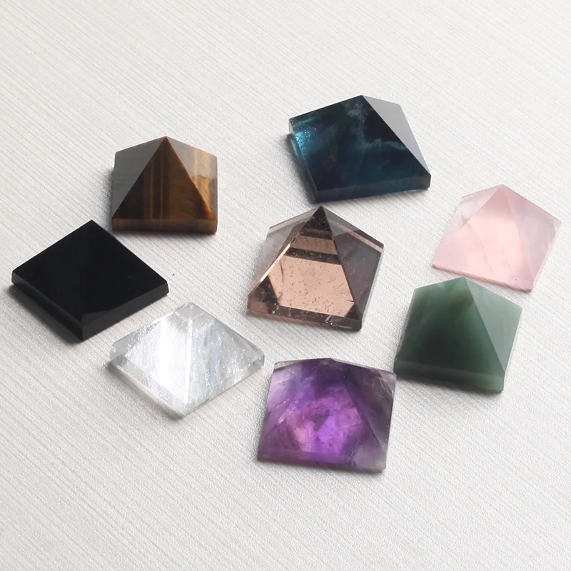 Натуральный камень минеральная Роза кварц пирамида из аметиста украшение дома