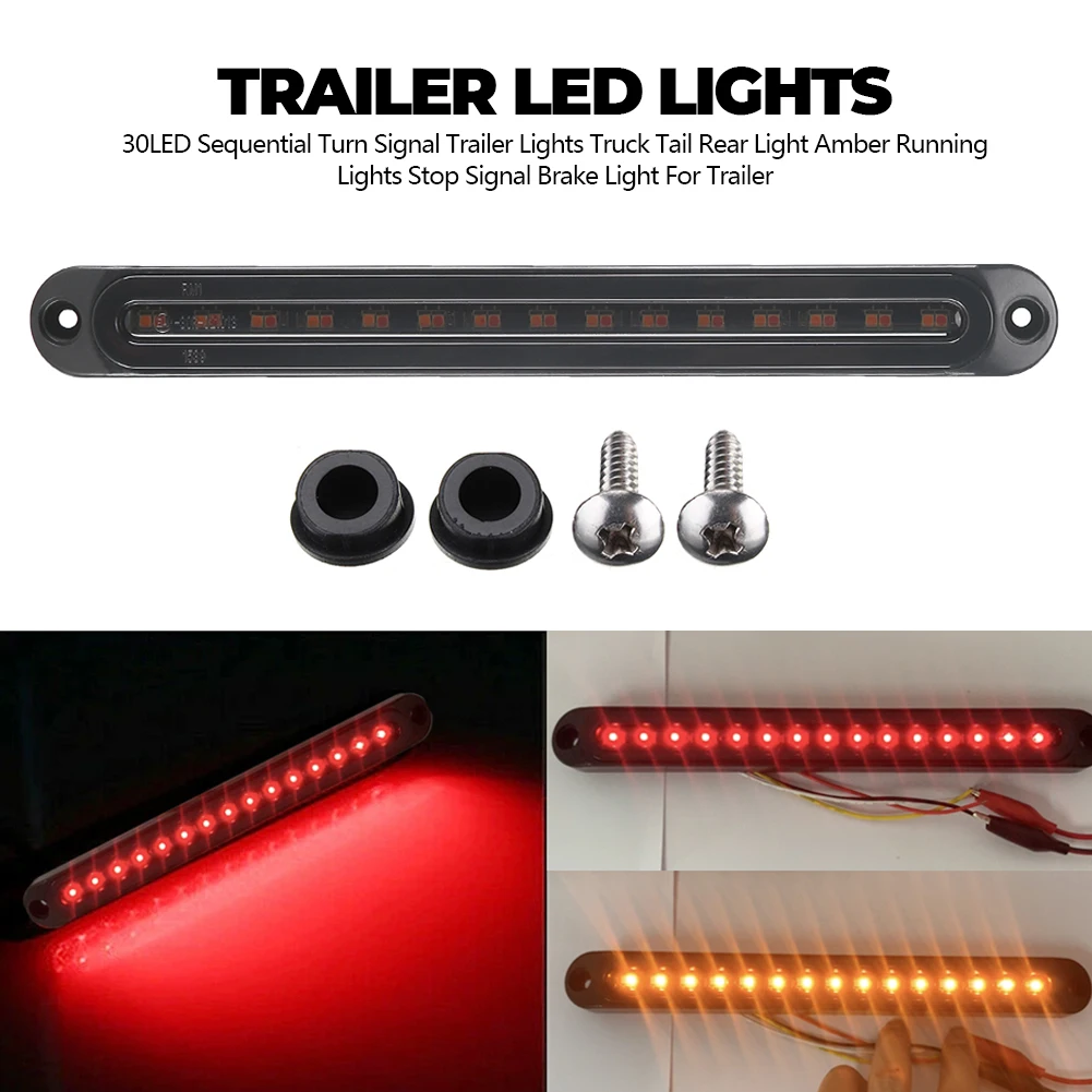

30LED Car Rear Light Trailer Stop Signal Trailer LED Lights Truck LED 24v Truck Lights LED Tail Light 10-30V Tail Brake Light