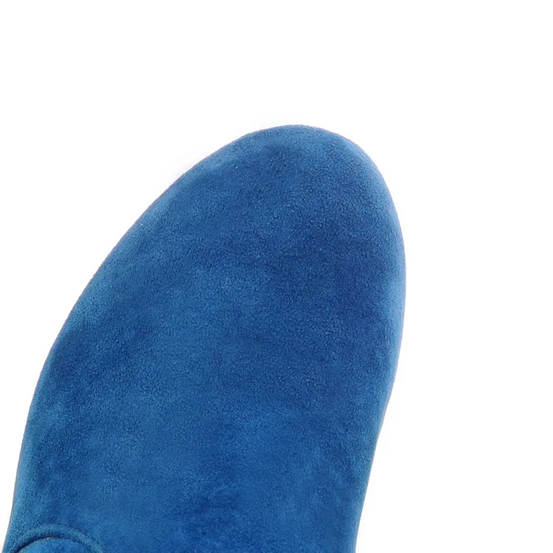 Женские сапоги выше колена с круглым носком женские из эластичной ткани в