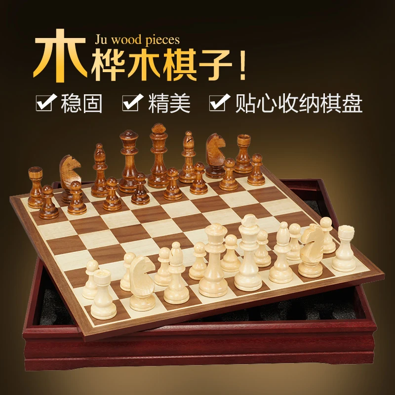 

Wood Chess Set Stone International Chess Classic Chess Set Luxury Crafted Minimalist Tabuleiro De Xadrez Chess Games BG50CG