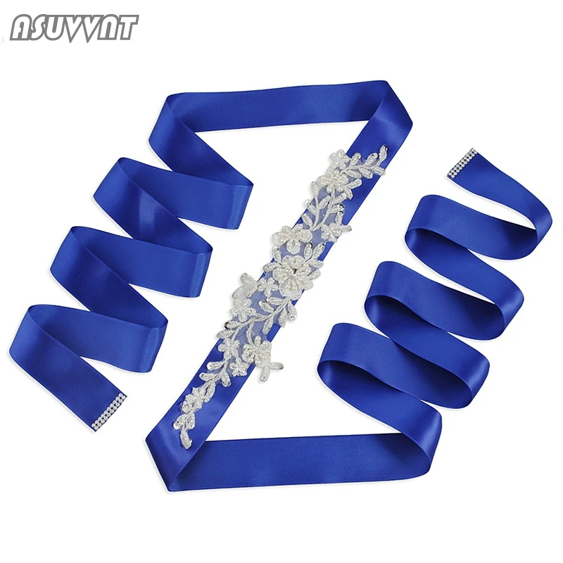 Модное женское свадебное платье пояс Кружевная аппликация цветы жемчуг