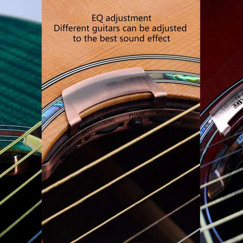 

Acoustic Guitar Pickups, Soundhole Pickup, for Classic Folk Guitars, Walnut Wood Pickup Set, Double Mic