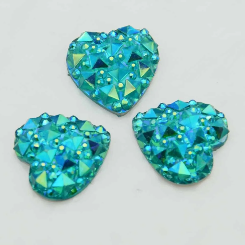 BOLIAO 40pcs 16mm Heart Resin Rhinestone Flatback/Wedding Home Bags Holiday Handmade Art Work Decoration DIY | Дом и сад