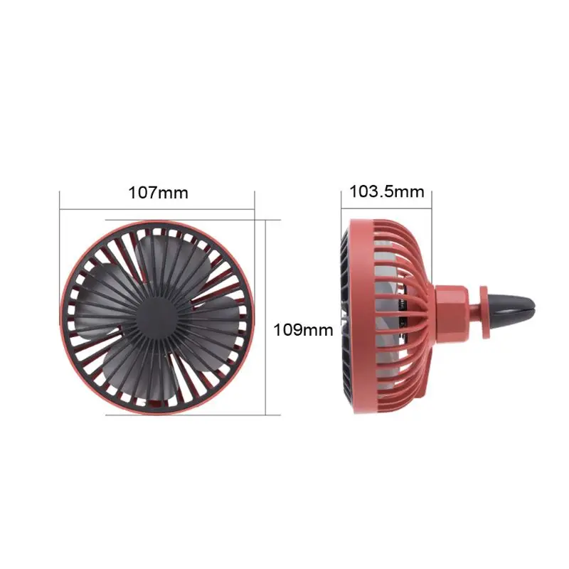 

360 Rotatable Car Air Vent Mounted 5V USB Fan for Sedan SUV Truck Auto Vehicles