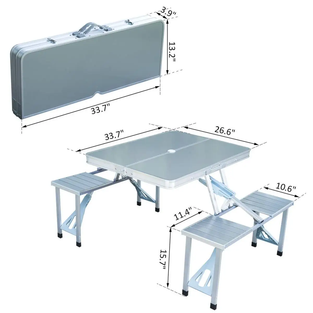 

Portable Outdoor Folding Table Garden Aluminum Alloy Table Chair Set Waterproof Durable Camping Picnic Outdoor Furniture