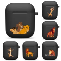 silicone cover protective case for apple airpods 1 case bluetooth case for airpod 2 charging box bags disney lion king matata
