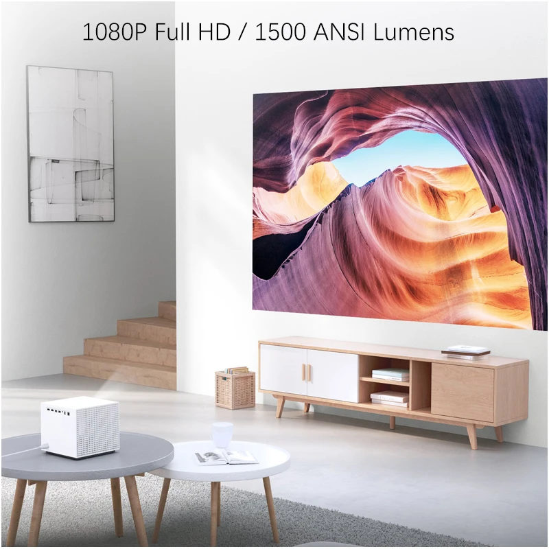 Оригинальный проектор Xiaomi Fengmi Vogue TV 1080P 1500ANSI люменов 2 ГБ + 32 Гб Поддержка домашнего