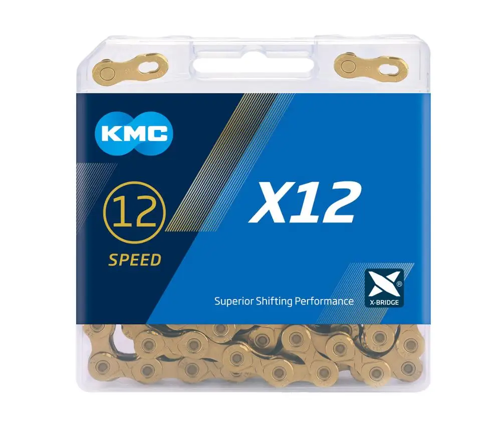 KMC X12 Золотая цепь 12 скоростной горный велосипед велосипедная с волшебной кнопкой