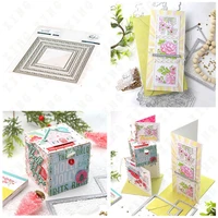 new folk edge square die set reusable metal cutting dies diy crafts mold scrapbooking diary paper decoration embossing templates