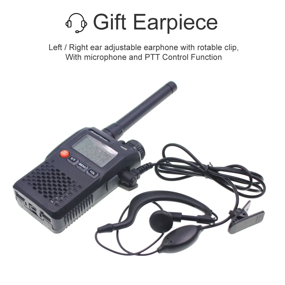 Baofeng Walkie Talkie Communciator UV-3R 136-174MHz 400-480MHz Mini Dual Band Display Ham Radio Station Portable Two Way Radio
