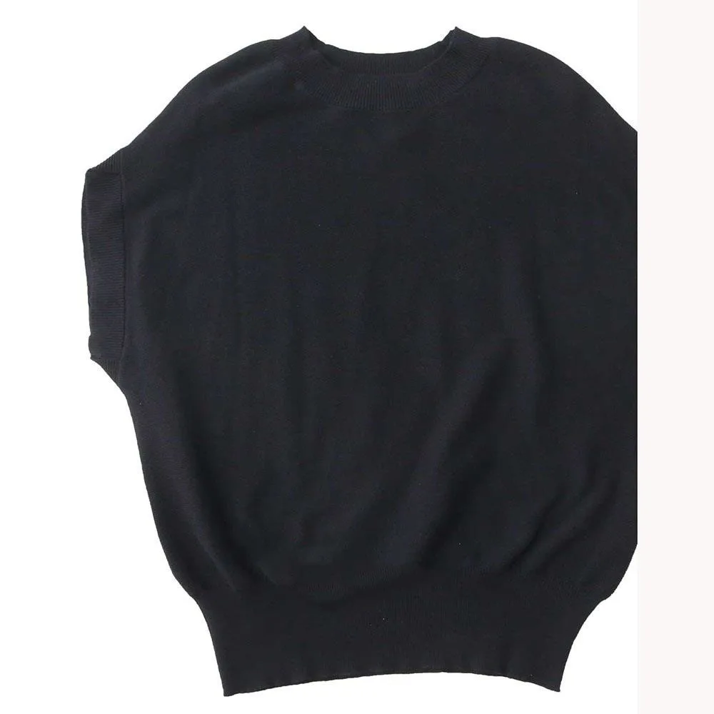 

Summer 2021 Japanese Style New Solid Color Simplicity Bat Sleeve Sweater Round Neck Fashion Loose Casual Temperament