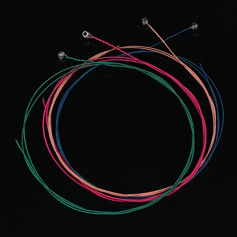 1 комплект 6 шт. Радуга Цвет Фул Струны для акустической гитары инструмент укулеле