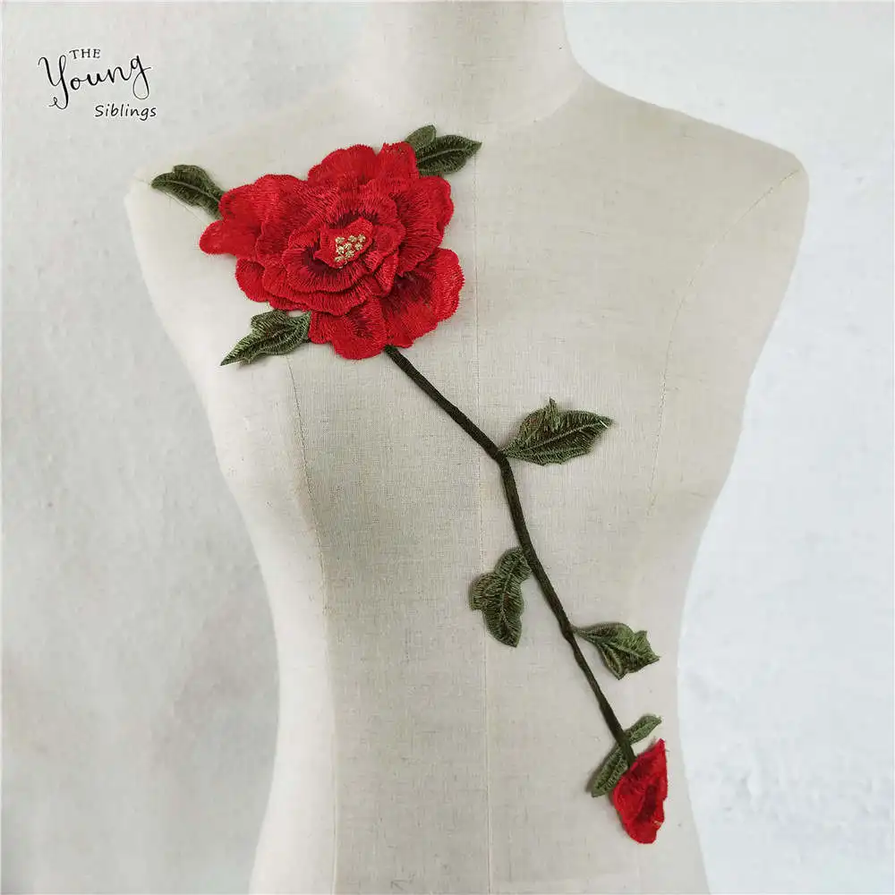 Модная вышивка цветочное ремесло венецианская Кружевная аппликация сделай сам