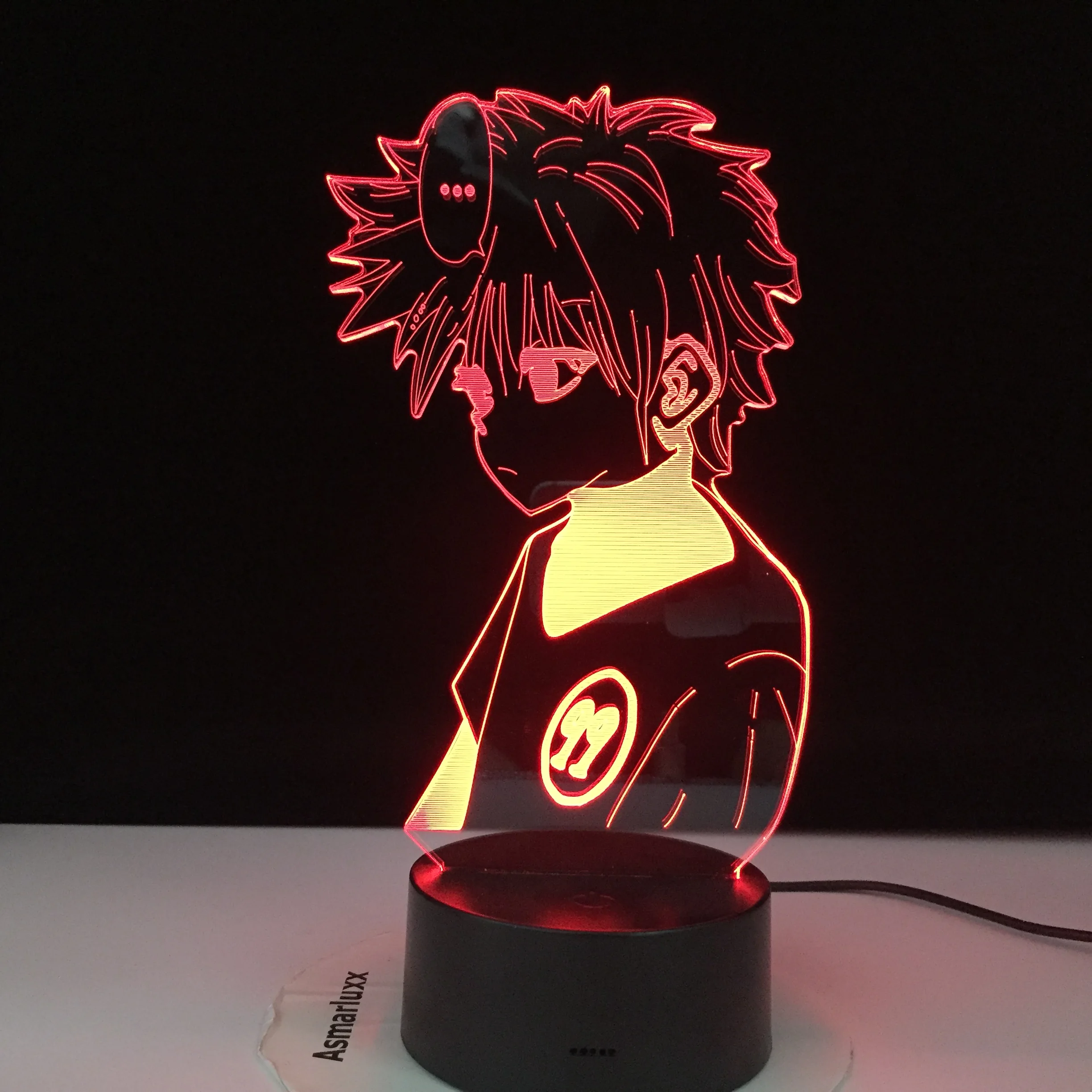 Аниме Hunter X 3d Lamp Killua Zoldyck фигурка Ночной светильник меняющий цвет Usb Батарея