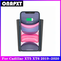 for cadillac xt5 xt6 car wireless charger qi phone fast wireless charging plate phone holder accessories 2019 2020