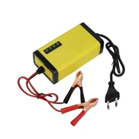 universal lead acid agm gel car motorcycle battery charger 12v 2a intelligent pulse repair led capacity display 12v eu us plug