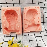 large size david plaster portrait resin silicone candle mold aromatherapy candle diy material for 3d mould