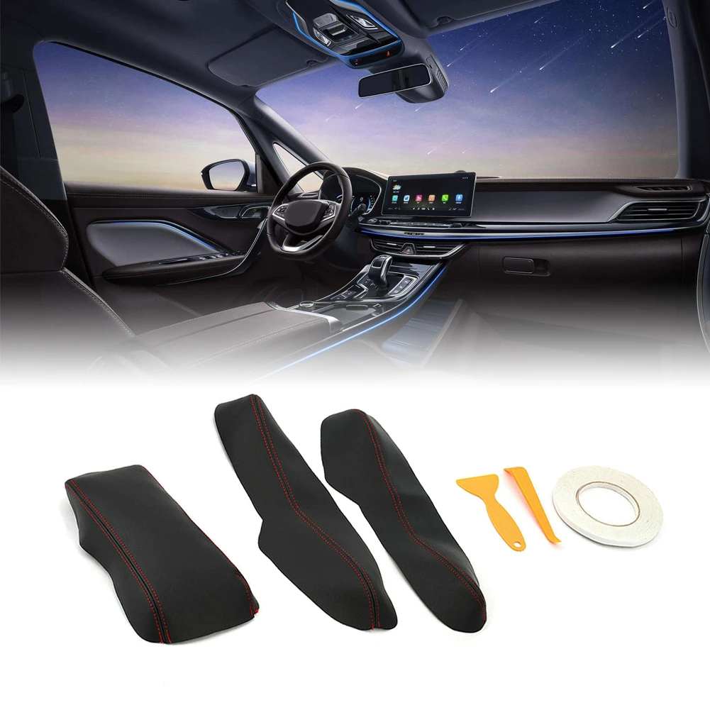 3Pcs Leather Center Armrest Box Case Cover Trim Tool for Honda Civic 2016-2018 | Автомобили и мотоциклы